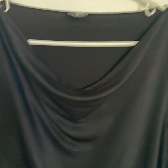 W by Worth Black Draped Blouse - Picture 2 of 7